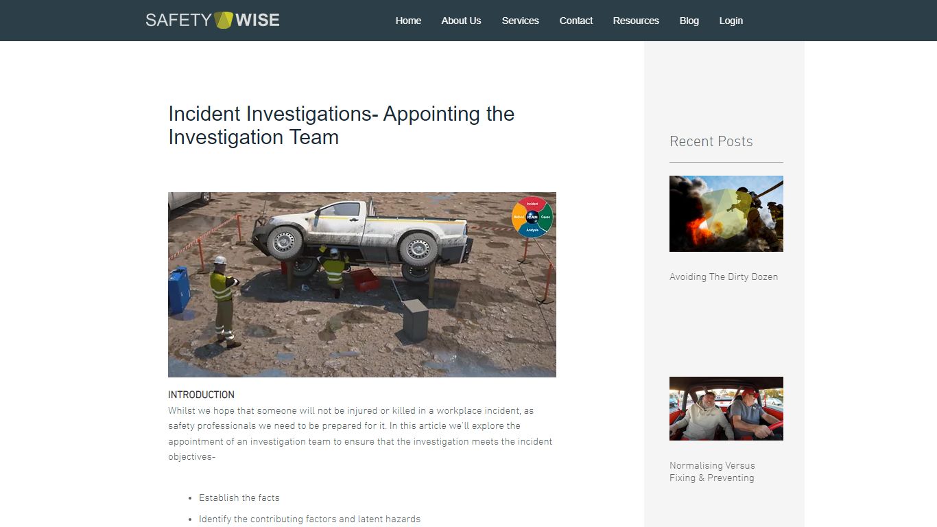 Incident Investigations- Appointing the Investigation Team - safetywise