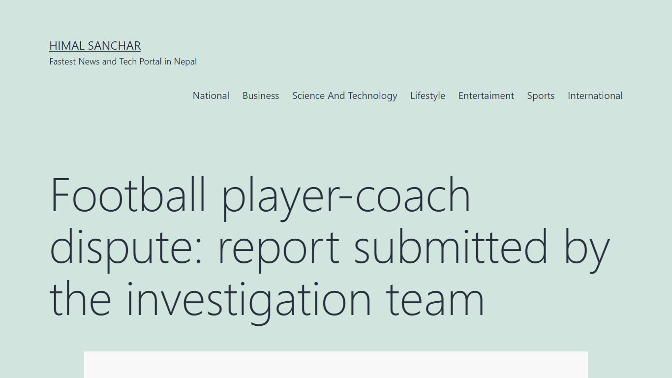 Football player-coach dispute: report submitted by the investigation team